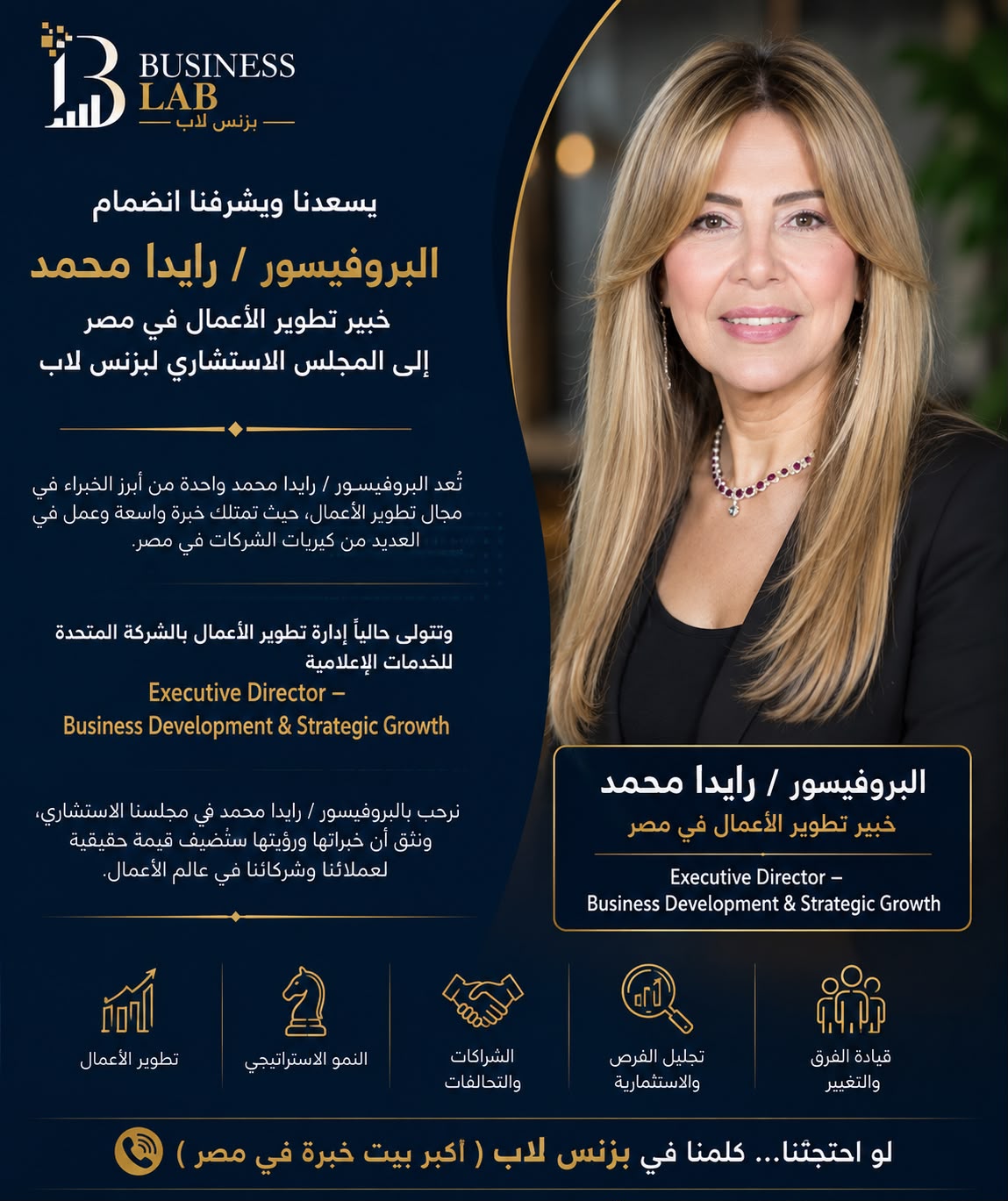 Business Lab is delighted to welcome Professor Raida Mohamed to its Advisory Council.